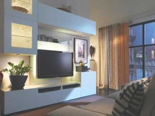 小户型客厅电视墙 雅致收纳电视柜