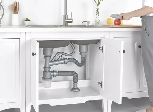 厨房双水槽下水管怎么安装