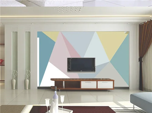 不规则几何图形电视墙如何搭配