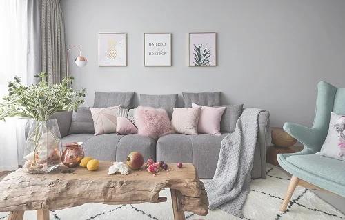 灰墙选什么颜色的沙发